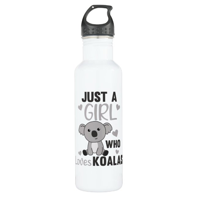 Just A Girl Who Loves Koalas Cute Koala Bear 710 Ml Water Bottle (Front)