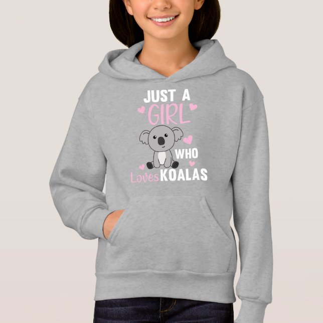 Just A Girl Who Loves Koalas Cute Koala Bear T-Shi (Front)