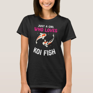 Just A Girl Who Loves Koi Fish Retro Designs Prese T-Shirt