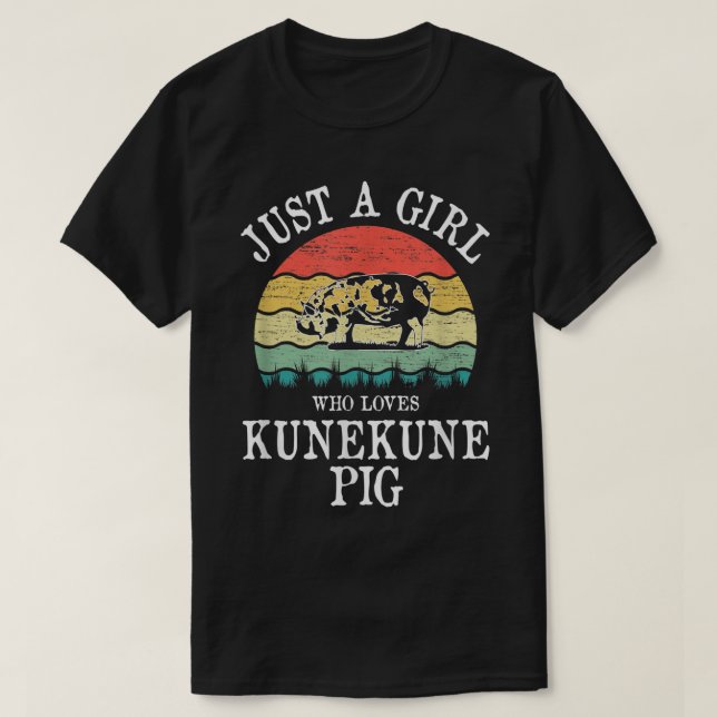 Just A Girl Who Loves Kunekune Pig  T-Shirt (Design Front)