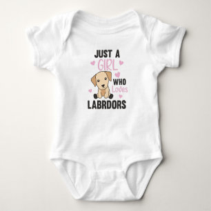 Just A Girl Who Loves Labrador Dogs Cute Animals Baby Bodysuit