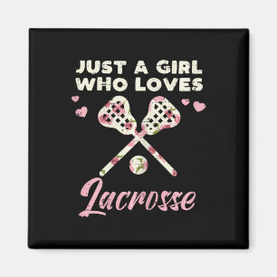 Just A Girl Who Loves Lacrosse Lax Player Goalie G Magnet