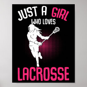 Just A Girl Who Loves Lacrosse Player Youth Girls  Poster