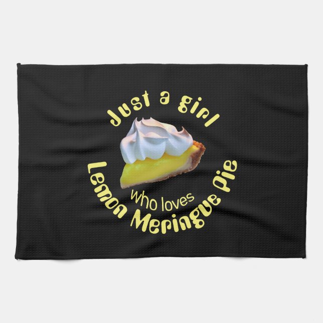 Just a girl who loves lemon meringue pie tea towel (Horizontal)