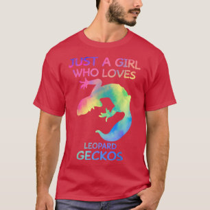 Just A Girl Who Loves Leopard Geckos Funny Leopard T-Shirt
