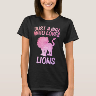 Just A Girl Who Loves Lions For Women Lionet Cub T-Shirt