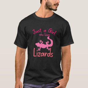 Just A Girl Who Loves Lizards Cute Lizard Pet 2 T-Shirt