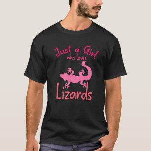 Just A Girl Who Loves Lizards Cute Lizard Pet 2 T-Shirt
