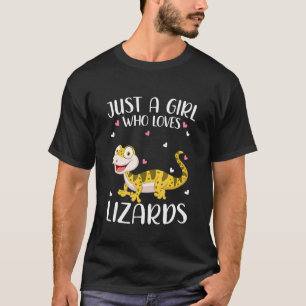 Just A Girl Who Loves Lizards For Women Girl Kids T-Shirt