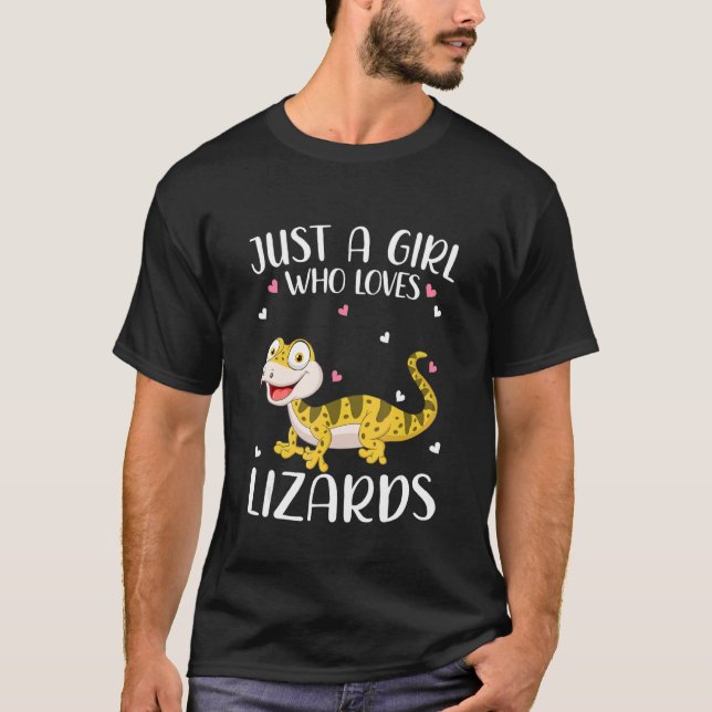 Just A Girl Who Loves Lizards For Women Girl Kids T-Shirt (Front)