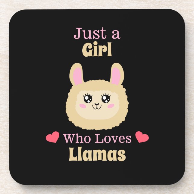 Just A Girl Who Loves Llamas Coaster (Front)