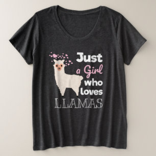Just A Girl Who Loves Llamas Plus Size T-Shirt