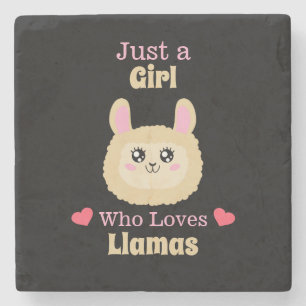 Just A Girl Who Loves Llamas Stone Coaster