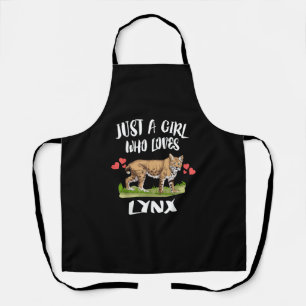 Just A Girl Who Loves Lynx Animal Cat Apron