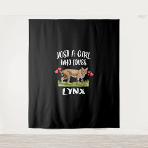 Just A Girl Who Loves Lynx Animal Cat Tapestry