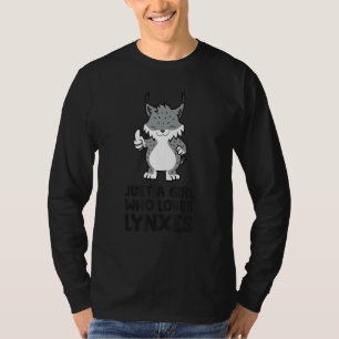 Just a Girl Who Loves Lynxes Cute Lynx Cat T-Shirt