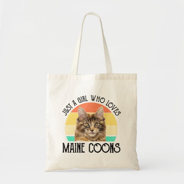 Just A Girl Who Loves Maine Coons Tote Bag (Front)