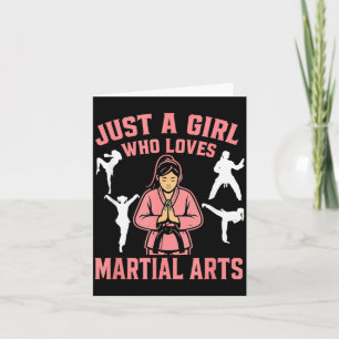Just A Girl Who Loves Martial Arts Karate Judo Card