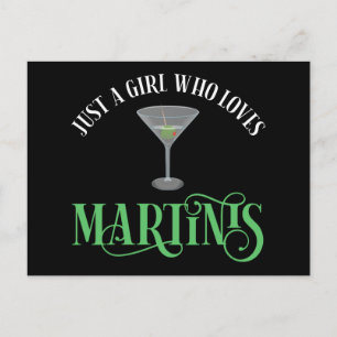 Just A Girl Who Loves Martinis Postcard