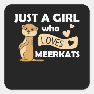 Just a girl who loves meerkats - Zoo Animals Square Sticker