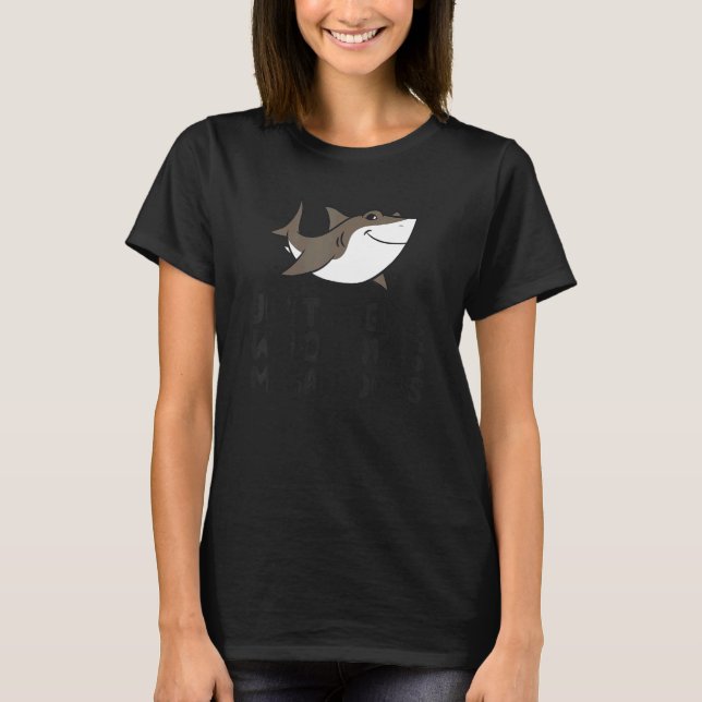 Just a Girl Who Loves Megalodons Cute Megalodon Sh T-Shirt (Front)
