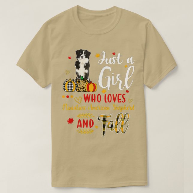 Just A Girl Who Loves Miniature American Dog & Fal T-Shirt (Design Front)