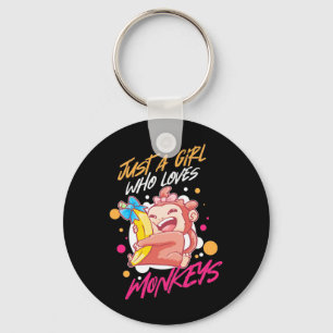 Just A Girl Who Loves Monkeys Key Ring