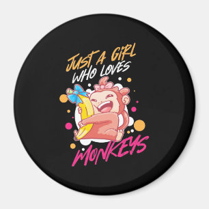 Just A Girl Who Loves Monkeys Magnet