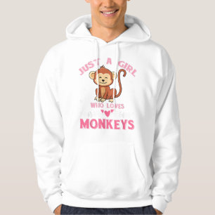 Just A Girl Who Loves Monkeys Monkey TSirt Hoodie