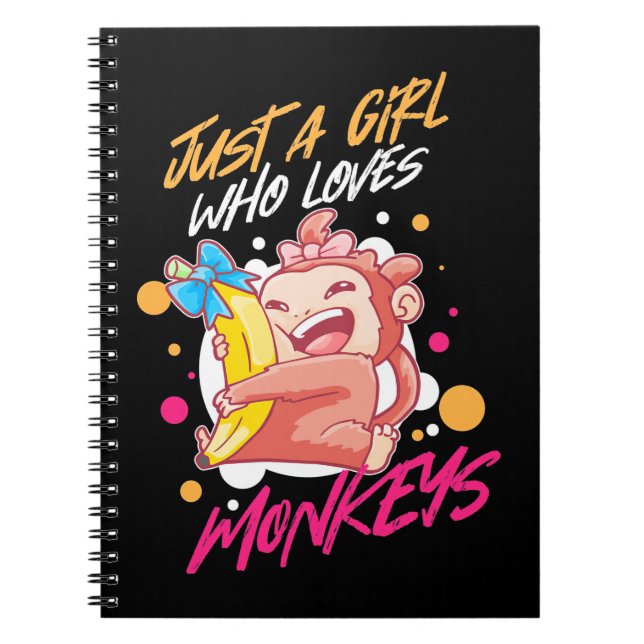 Just A Girl Who Loves Monkeys Notebook (Front)