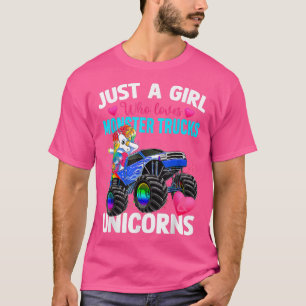 Just A Girl Who Loves Monster Trucks & Unicorn Par T-Shirt
