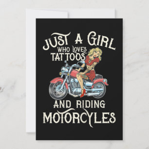 Just A Girl Who Loves Motorcycles Funny Art Gift.p