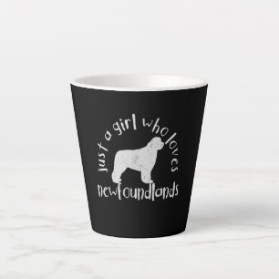 Just A Girl Who Loves Newfoundland Dog Latte Mug