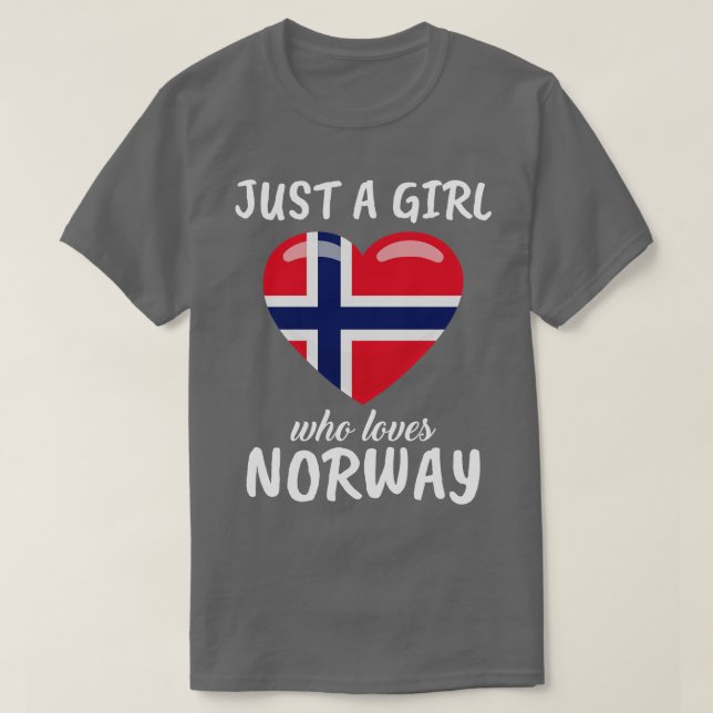 Just A Girl Who Loves Norway T-Shirt (Design Front)