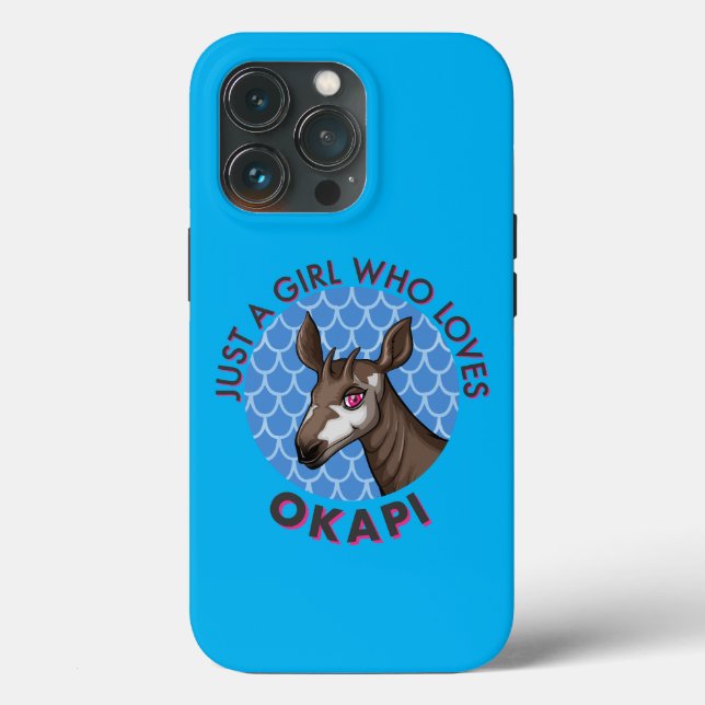 Just a Girl Who Loves Okapi, Okapi Obsession Lover Case-Mate iPhone Case (Back)