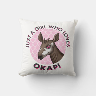 Just a Girl Who Loves Okapi, Okapi Obsession Lover Cushion
