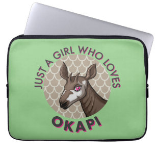 Just a Girl Who Loves Okapi, Okapi Obsession Lover Laptop Sleeve