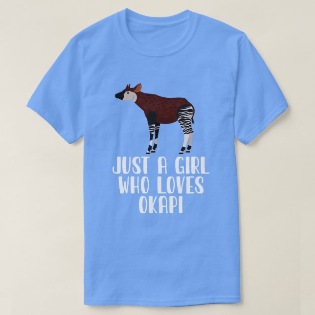 Just A Girl Who Loves Okapi T-Shirt (Design Front)