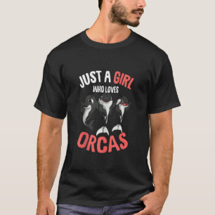 Just A Girl Who Loves Orcas Whale Girls Kids Tank 