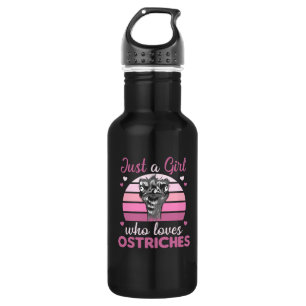 Just A Girl Who Loves Ostriches Cute Ostrich 532 Ml Water Bottle