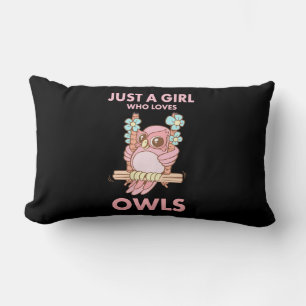 Just A Girl Who Loves Owls Lumbar Cushion