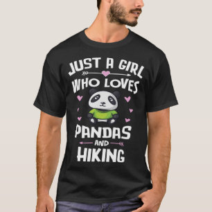 Just A Girl Who Loves Pandas And Hiking Women T-Shirt