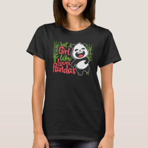 Just A Girl Who Loves Pandas Animal For Women Bea T-Shirt