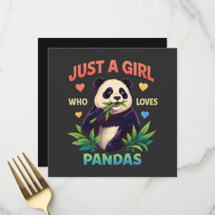 Just a Girl Who Loves Pandas Cute Menu