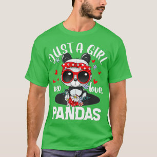 Just A Girl Who Loves Pandas Cute Panda (11)  T-Shirt