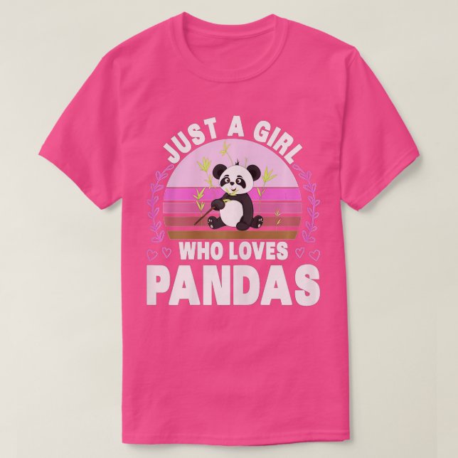 Just A Girl Who Loves Pandas - Cute Panda (2)  T-Shirt (Design Front)