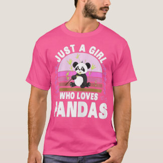 Just A Girl Who Loves Pandas - Cute Panda (2) T-Shirt