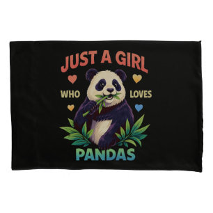 Just a Girl Who Loves Pandas Cute Pillowcase