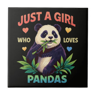 Just a Girl Who Loves Pandas Cute Tile
