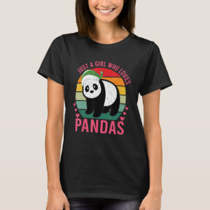 Just A Girl Who Loves Pandas  Panda Bear Animal T-Shirt